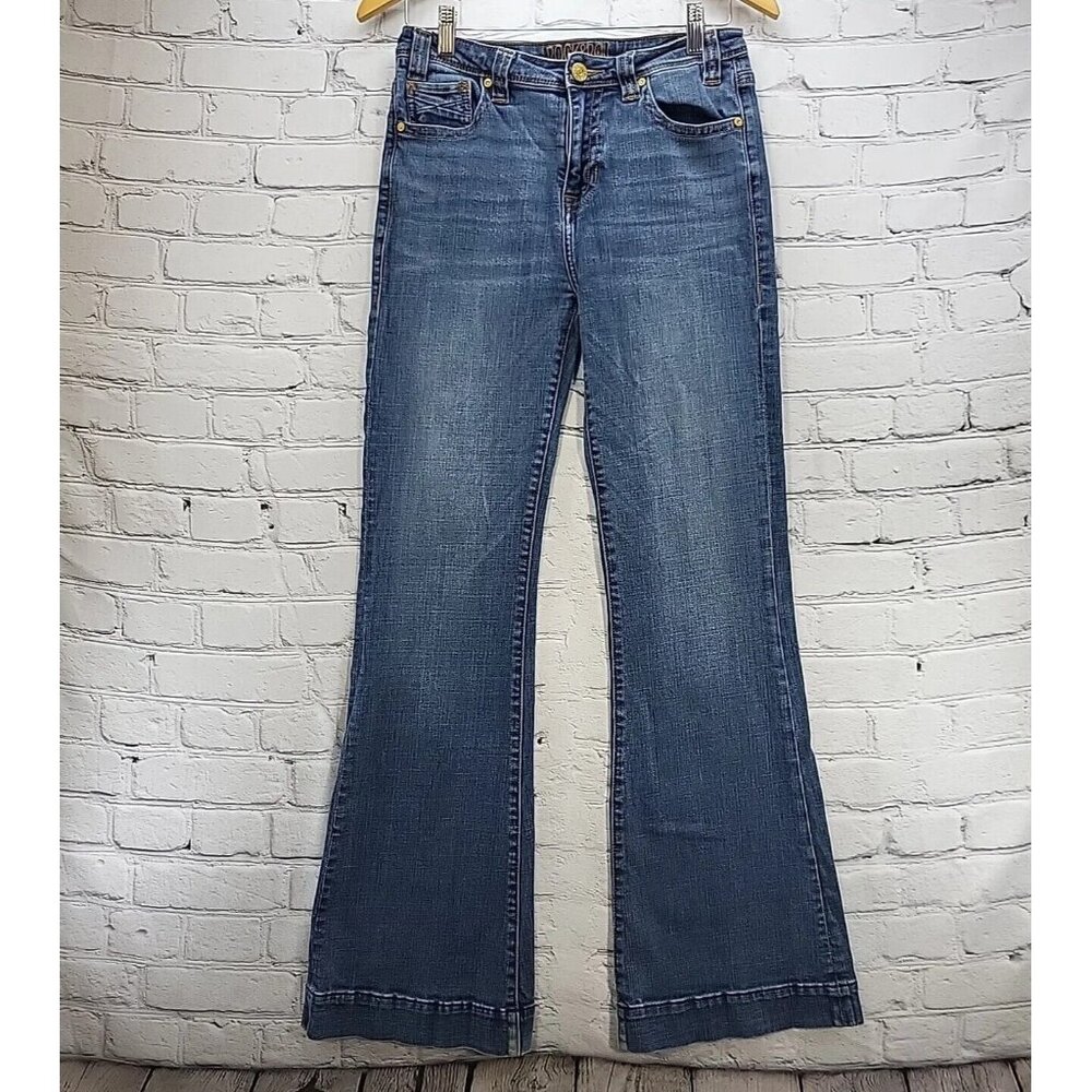 Rock And Roll Cowgirl Jeans Womens 28 X 34 High Rise Trouser Distressed Bootcut